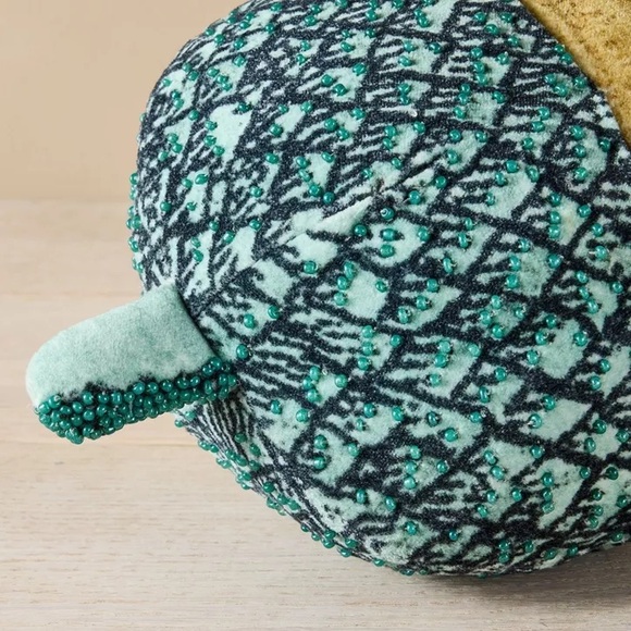 Beaded Acorn Pillow - John Derian - Picture 2 of 3